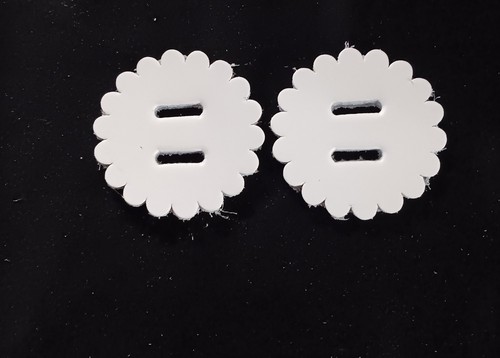 Two pack white leather slotted - white,